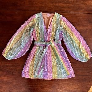 Show Me Your MuMu--Wear Me Out Dress--Rainbow Sequin--M--Never Worn